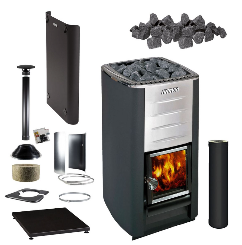 Harvia M3 Wood Burning Package